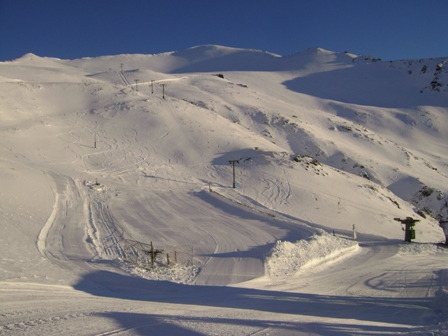 A shot of the field prior to opening the lifts on opening day.