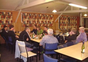 30-6-12 - Guests and members socialising at Snowline on the first Saturday night of the season