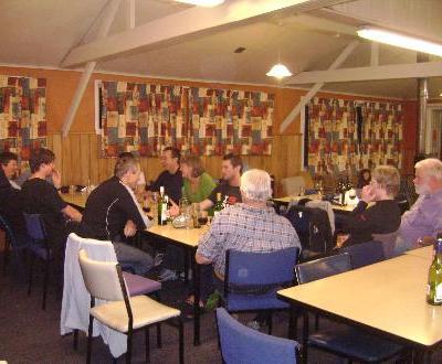 30-6-12 - Guests and members socialising at Snowline on the first Saturday night of the season