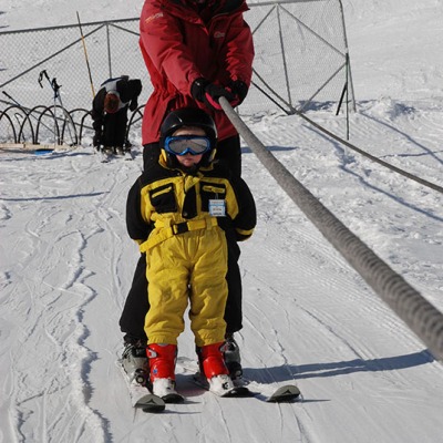 Free ride up the rope tow