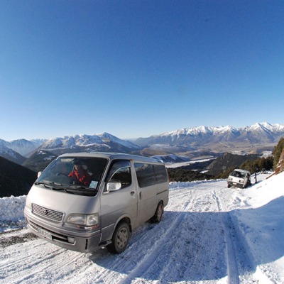 Scenic drive up the mountain