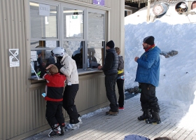 At the ticket office