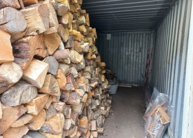 Racking-and-stacking-the-firewood-for-winter