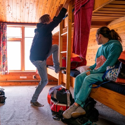 Cosy bunkrooms at the end of the day.