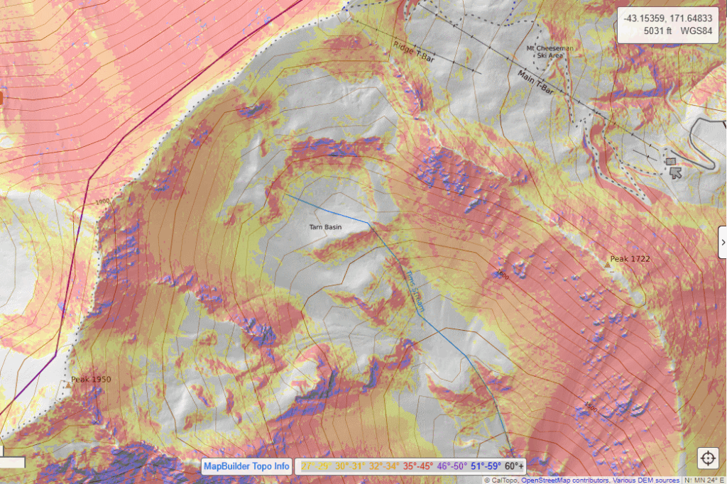 Tarn Basin map of angles